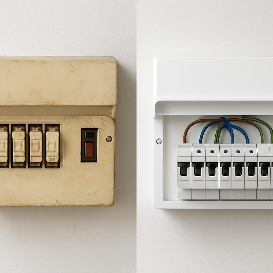 Consumer unit before & after